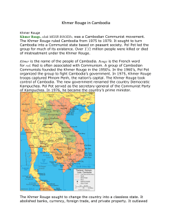 Khmer Rouge in Cambodia