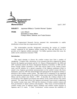 Comfort Women - Global Alliance for Preserving the History of WW II