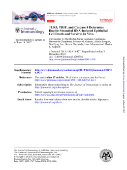 TLR3, TRIF, and Caspase 8 Determine Double