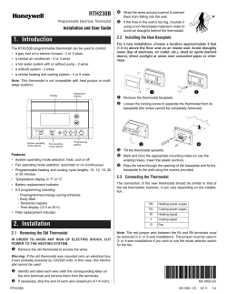 69-1800—03 - RTH230B Programmable Electronic