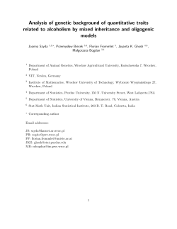 Analysis of genetic background of quantitative traits related to