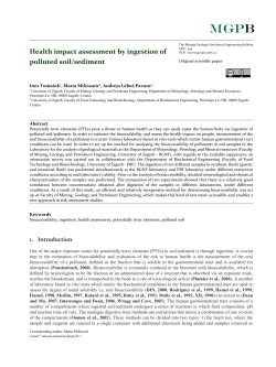 Health impact assessment by ingestion of polluted soil/sediment