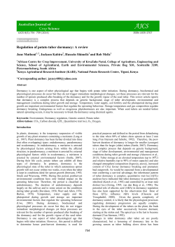 Review article Regulation of potato tuber dormancy: A review
