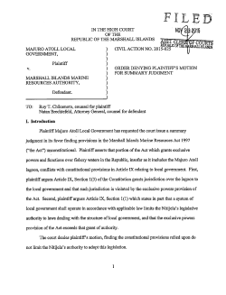 Majuro Atoll Local Government v. Marshall Islands Marine