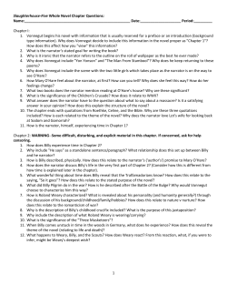 Slaughterhouse-Five Novel Guiding Questions (by chapter)