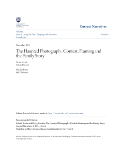 The Haunted Photograph : Context, Framing and the Family Story