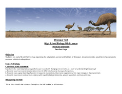 Dinosaur Hall High School Biology Mini