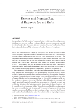 Drones and Imagination: A Response to Paul Kahn