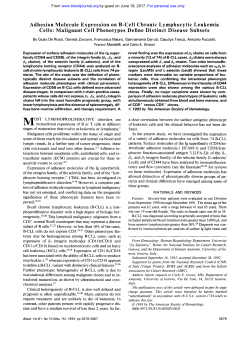 Adhesion Molecule Expression on B-Cell Chronic