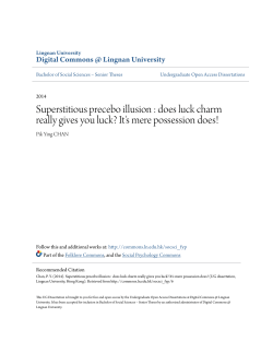 Superstitious precebo illusion : does luck charm really gives you