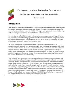 Purchase of Local and Sustainable Food by 2025