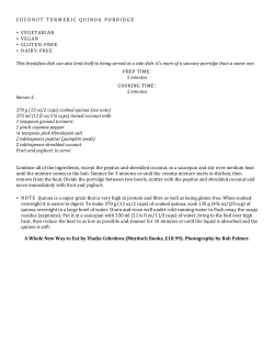 coconut turmeric quinoa porridge