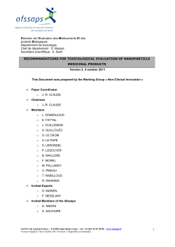 Toxicological evaluation of nanoparticle medicinal products