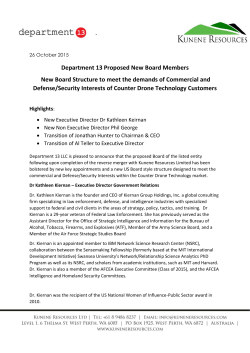 Department 13 Proposed New Board Members New