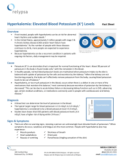 Hyperkalemia: +Elevated Blood Potassium
