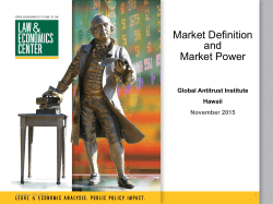 Market Definition and Market Power - MasonLEC