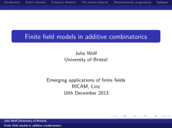 Finite field models in additive combinatorics