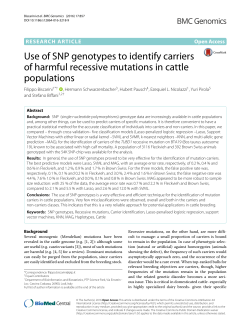 Use of SNP genotypes to identify carriers of harmful recessive