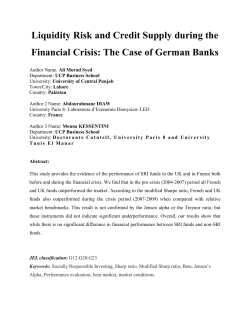 Liquidity Risk and Credit Supply during the Financial Crisis