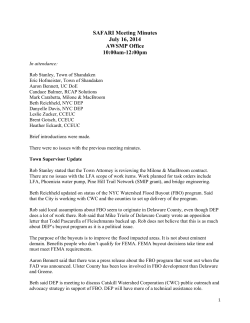 July 16, 2014 - Ashokan Watershed Stream Management Program