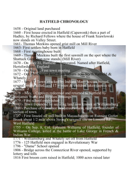 to learn more about Hatfield`s history.