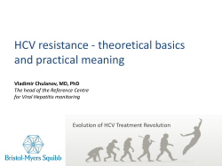 HCV resistance - theoretical basics and practical meaning
