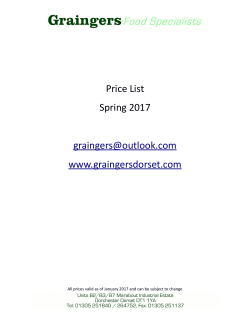 Our Price List
