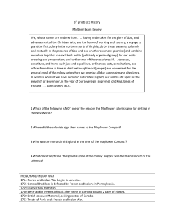 8th grade US History Midterm Exam Review 1 Which of the following