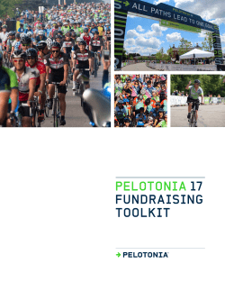 PELOTONIA 17 FUNDRAISING TOOLKIT