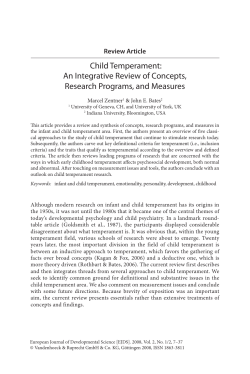 Child Temperament: An Integrative Review of Concepts