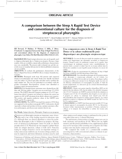 A comparison between the Strep A Rapid Test Device and