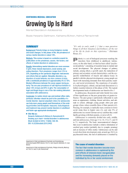 Growing Up Is Hard - Deutsches &Auml;rzteblatt