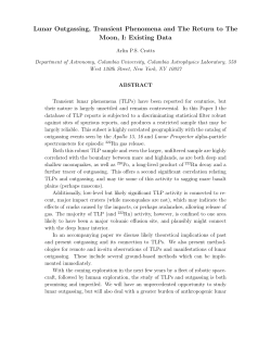 Lunar Outgassing, Transient Phenomena and The Return to The