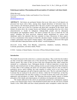 Placenaming and the perception of Louisiana`s