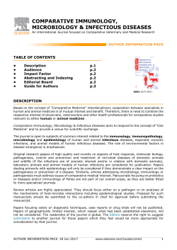INFECTIOUS DISEASES COMPARATIVE IMMUNOLOGY