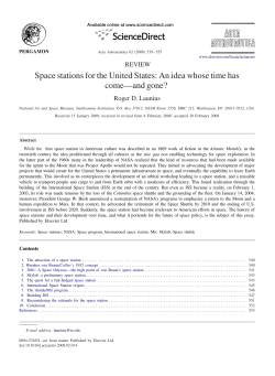 Space stations for the United States: An idea whose time has come