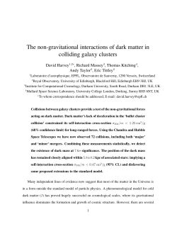 The non-gravitational interactions of dark matter in colliding galaxy