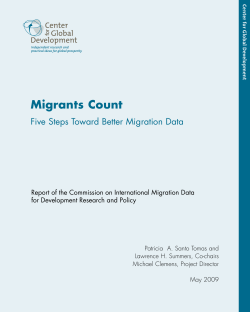 Migrants Count: Five Steps Toward Better Migration Data
