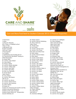 Care and Share Food Bank for Southern Colorado 2012