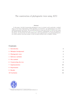 The construction of phylogenetic trees using ACO