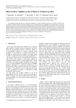 Effect of Silver Addition on the \beta`-Phase in Al-Mg-Si