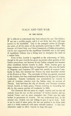 Italy and the War.