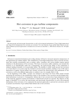 Hot corrosion in gas turbine components