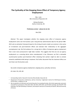 The Cyclicality of the Stepping Stone Effect of Temporary Agency