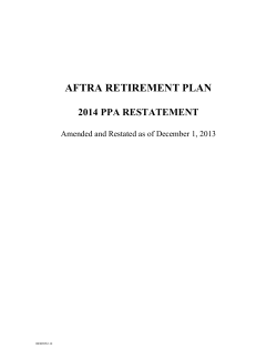 AFTRA Retirement Plan document
