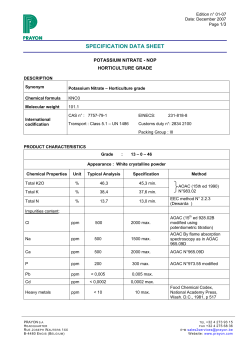 specification data sheet