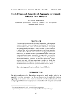 Stock Prices and Dynamics of Aggregate Investment