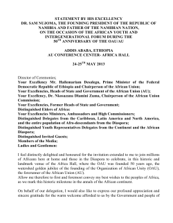 statement by his excellency dr. sam nujoma, the founding president