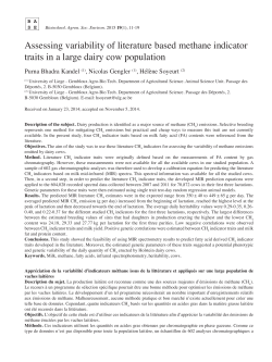 Assessing variability of literature based methane indicator traits in a