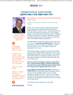 Get your Group together for the AMBA Chicago Chapter Suppliers